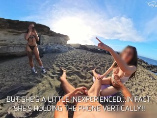 BEACH ADVENTURE: meet Sara again...with her sexy friend